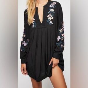 Free People Mia Floral Embroidered Shift Dress
